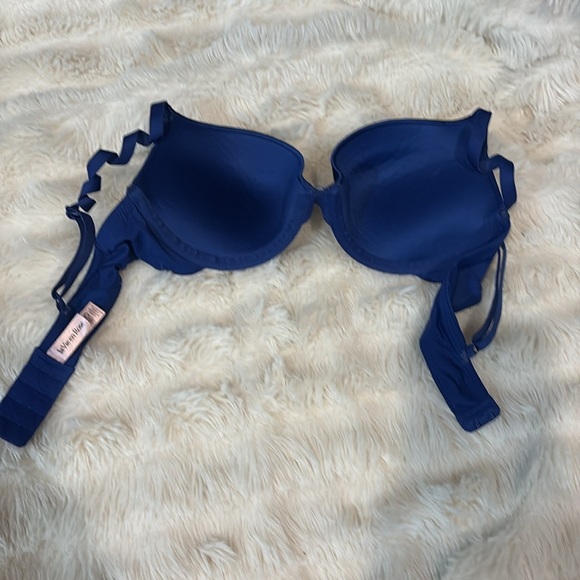 La vie en Rose 32B Blue Bra satin trim - Picture 3 of 4